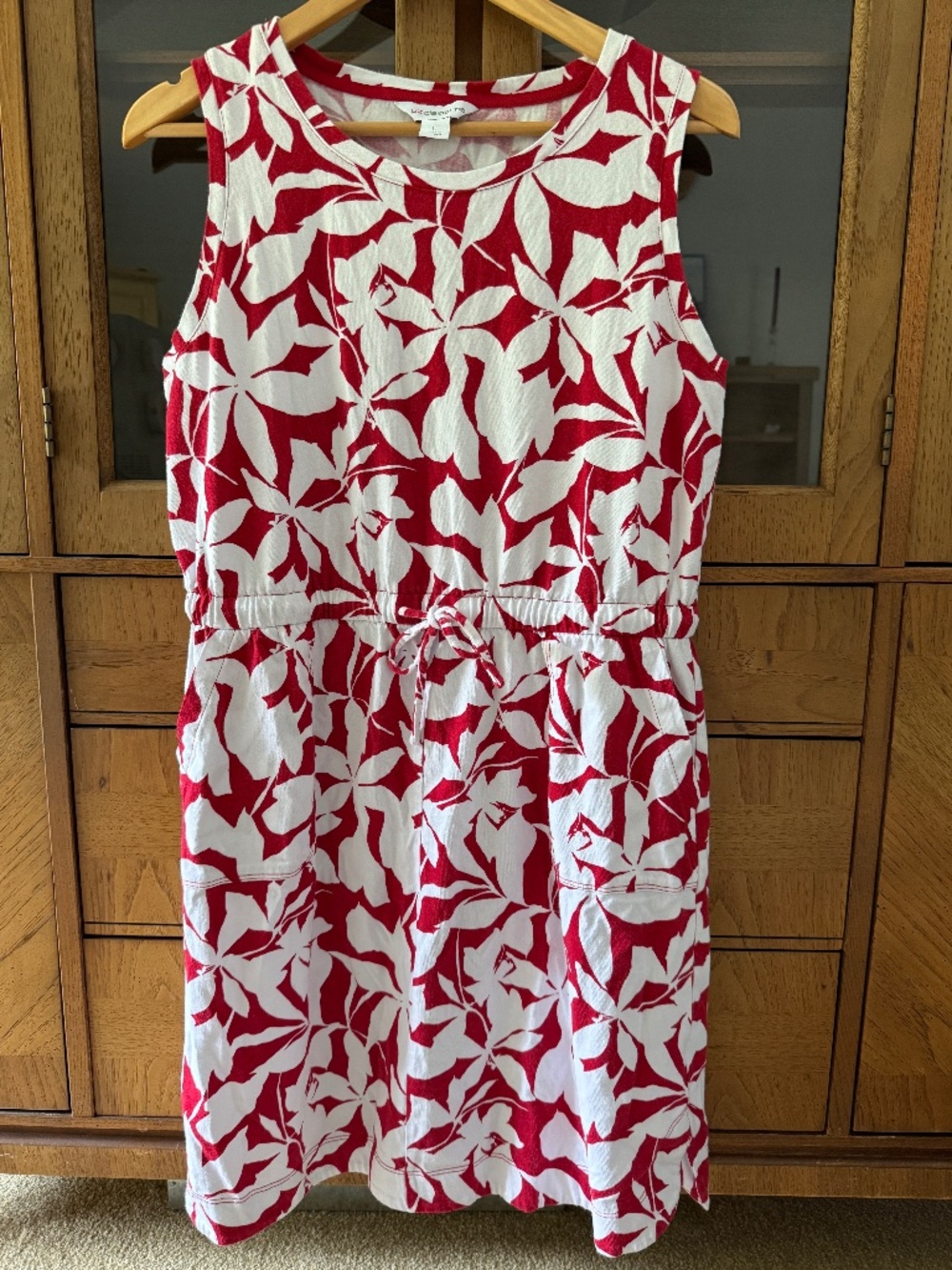 Liz Claiborne Mini Dress, size Large. Red and white.